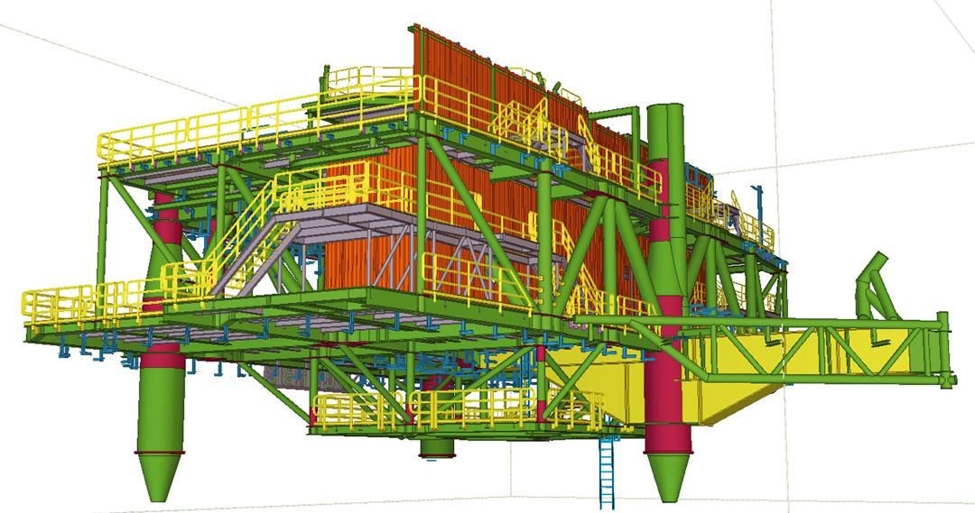 Tekla 3D model and fabrication drawings